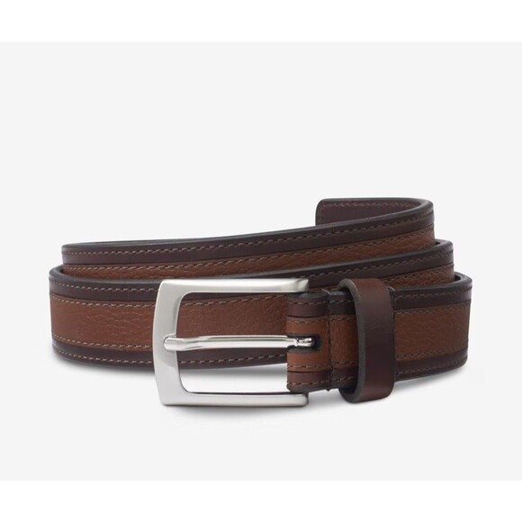 Allen Edmonds Casual Nashua Two-Tone Leather Belt Size 40 Length 46